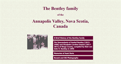 Desktop Screenshot of bentley.familyheritage.ca