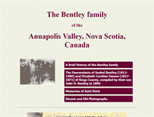 Tablet Screenshot of bentley.familyheritage.ca
